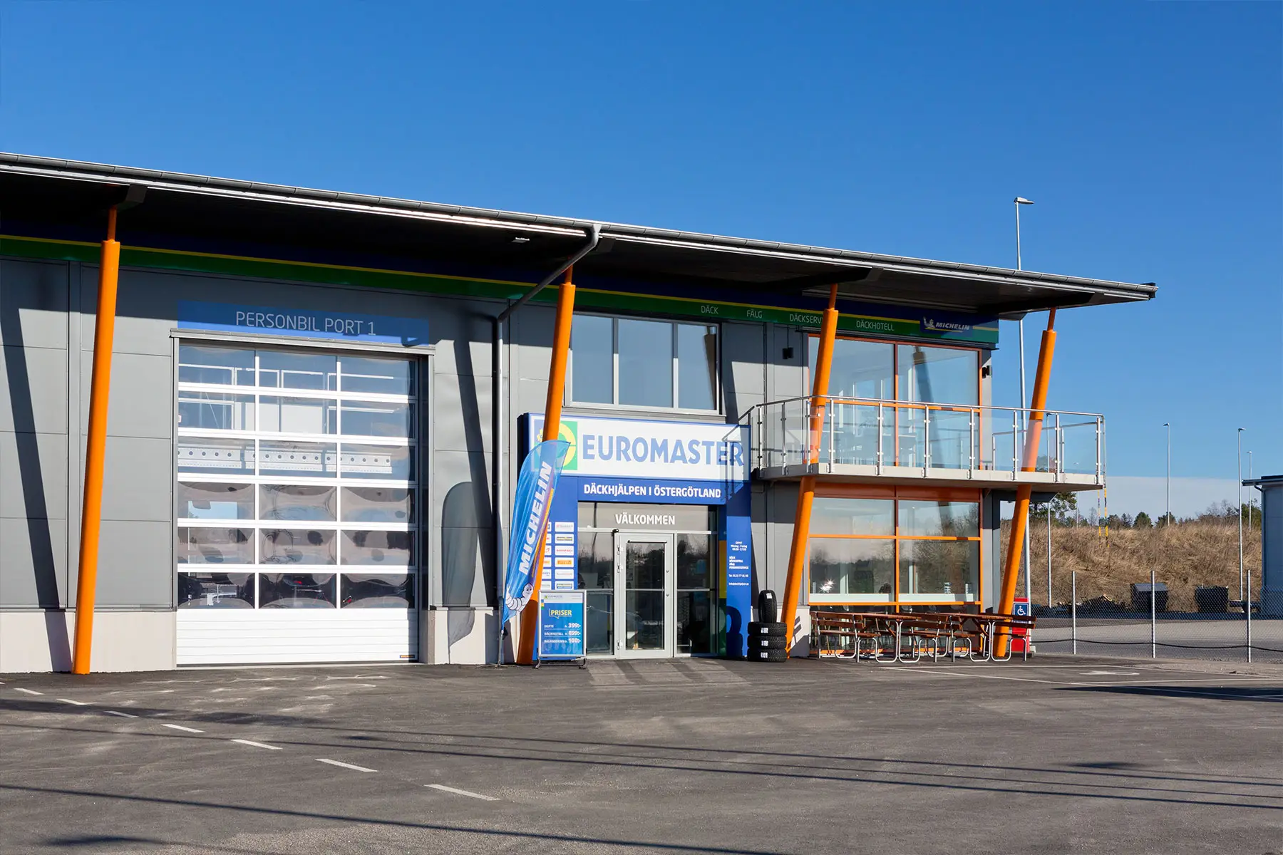 Verkstaden Däckhjälpen utifrån, Euromaster Finspång